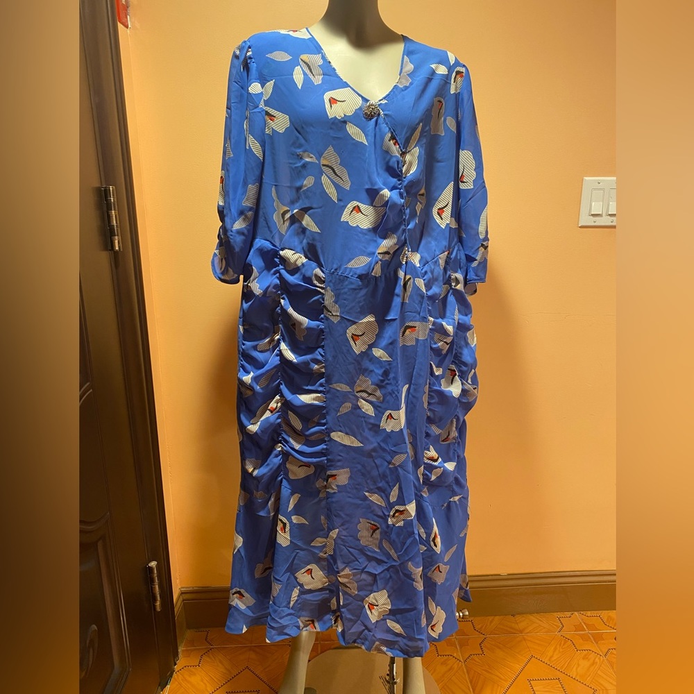 Dress Handmade tailored, Size XL, Color-Blue